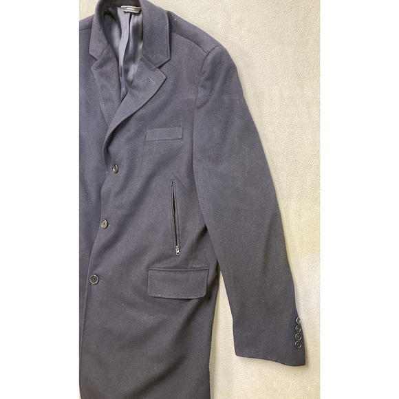 LORO PIANA Storm System Coat Jacket Button Up Wool 46 R Navy Blue 2XL - Picture 5 of 12